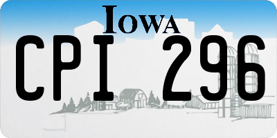 IA license plate CPI296