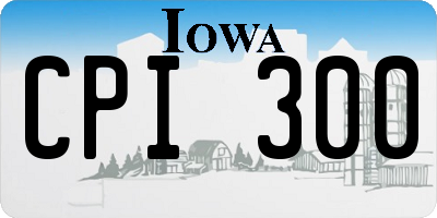 IA license plate CPI300
