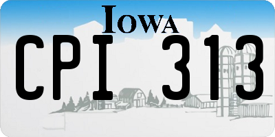 IA license plate CPI313