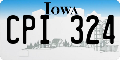 IA license plate CPI324