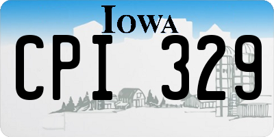 IA license plate CPI329