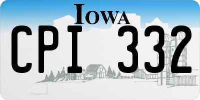 IA license plate CPI332