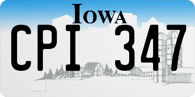IA license plate CPI347