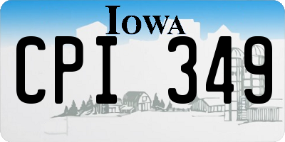 IA license plate CPI349