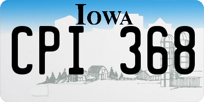 IA license plate CPI368