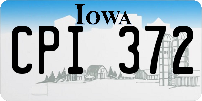 IA license plate CPI372