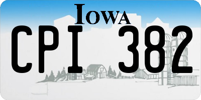 IA license plate CPI382