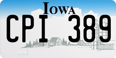 IA license plate CPI389