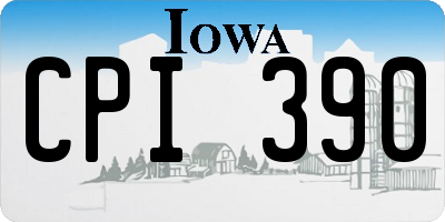 IA license plate CPI390