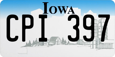 IA license plate CPI397