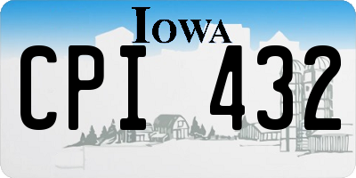 IA license plate CPI432