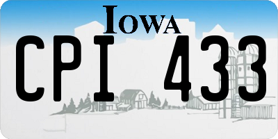 IA license plate CPI433
