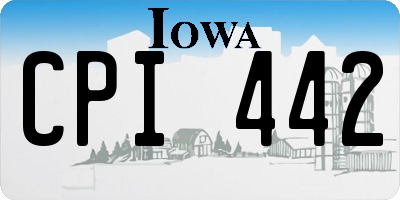 IA license plate CPI442
