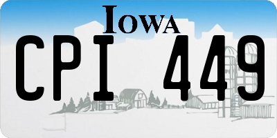 IA license plate CPI449
