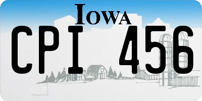 IA license plate CPI456