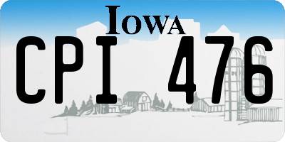 IA license plate CPI476