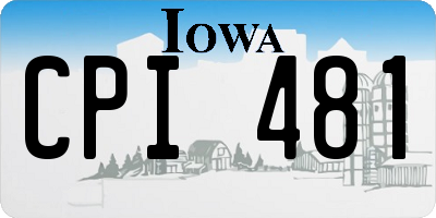 IA license plate CPI481