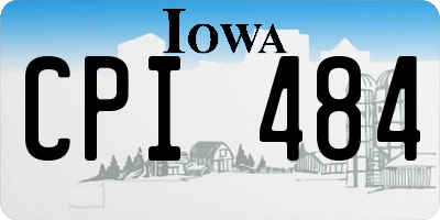IA license plate CPI484