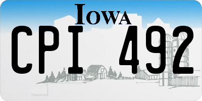 IA license plate CPI492
