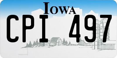 IA license plate CPI497