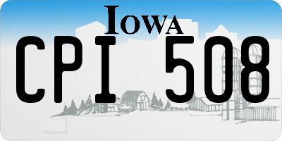IA license plate CPI508