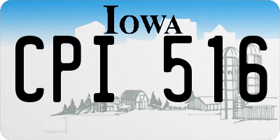 IA license plate CPI516