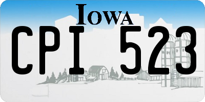 IA license plate CPI523