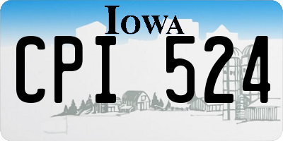 IA license plate CPI524
