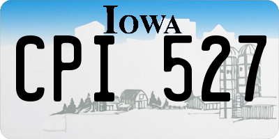 IA license plate CPI527