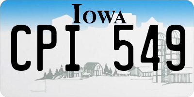 IA license plate CPI549