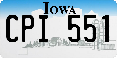 IA license plate CPI551