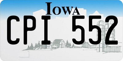 IA license plate CPI552