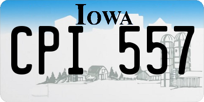 IA license plate CPI557
