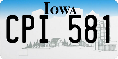 IA license plate CPI581