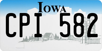 IA license plate CPI582
