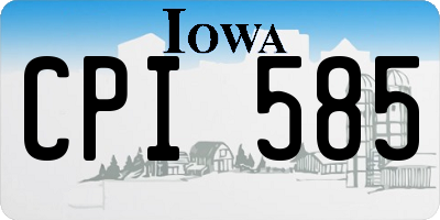 IA license plate CPI585