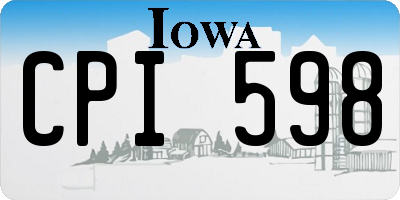 IA license plate CPI598