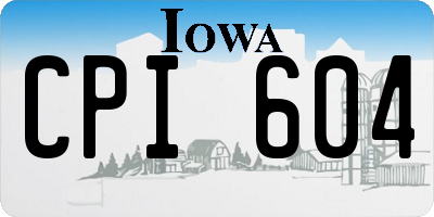 IA license plate CPI604