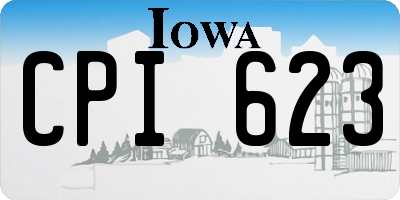 IA license plate CPI623