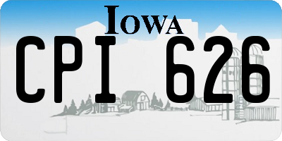IA license plate CPI626