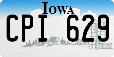 IA license plate CPI629