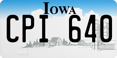 IA license plate CPI640