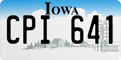 IA license plate CPI641