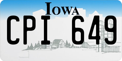 IA license plate CPI649