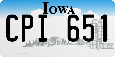 IA license plate CPI651