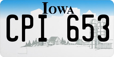 IA license plate CPI653