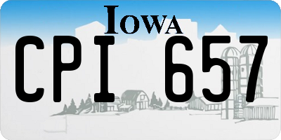 IA license plate CPI657