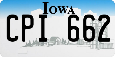 IA license plate CPI662