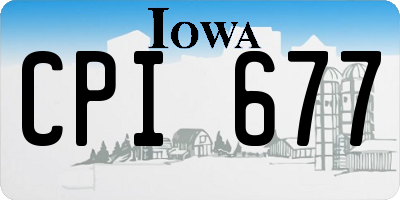 IA license plate CPI677