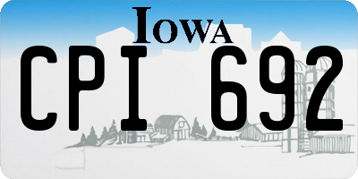 IA license plate CPI692